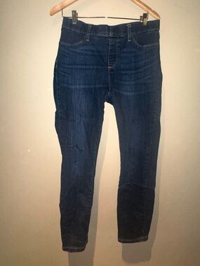 Judy Blue Dark Indigo Skinny Jeans Pull On faux zipper 15 / 32